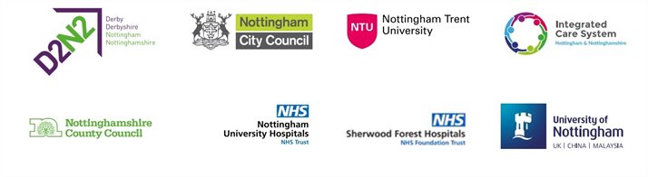 Signatories to Universities for Nottingham Civic Agreement, including 2 Universities, 2 NHS Trusts, 2 Councils, the Integrated Care System and D2N2 LEP