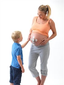 Monica - mother being monitored while standing