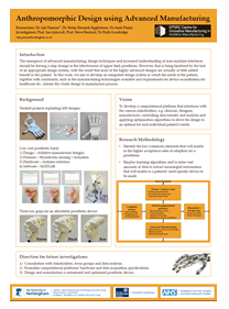 Anthropomorphic Design using Advanced Manufacturing