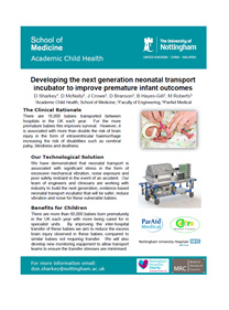 Developing the next generation neonatal transport incubator to improve premature infant outcomes