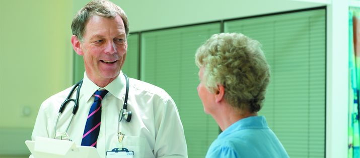 Prof John Atherton with patient