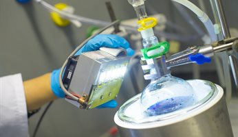 Drug manufacture using light